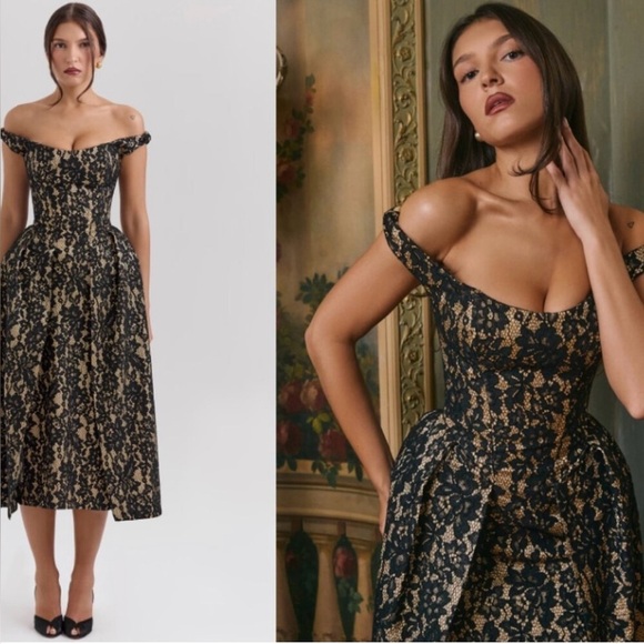 House of CB Charming - off the shoulder cocktail dress size small - Picture 3 of 15